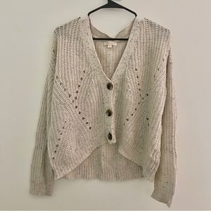 Ultra Flirt chunky beige knit cardigan